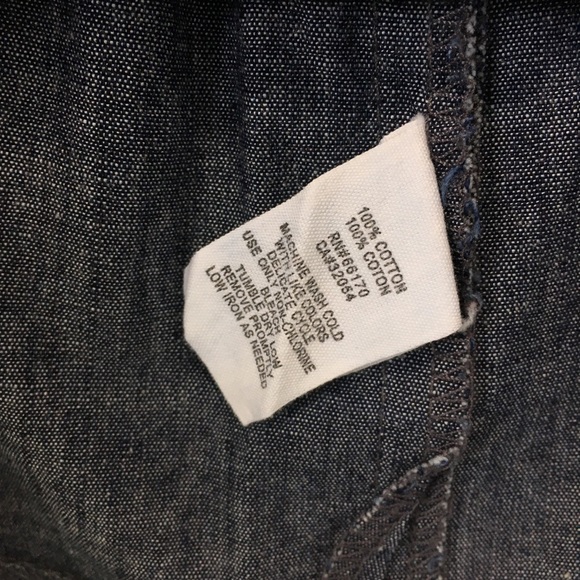 UO Chambray Blue Denim BDG Skater Mini Skirt - Picture 7 of 8